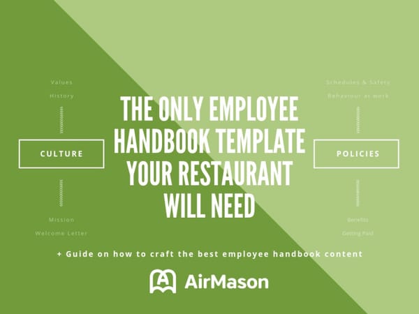 The Only Employee Handbook Template Your Restaurant Will Need